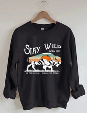 Women's Plus Size Stay Wild Buffalo Sweatshirt
