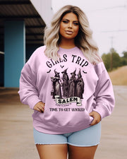 Women's Plus Size Casual Girls Trip Salem Massachusetts Sweatshirt