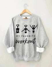 Women's Plus Size Wine Favorite Workout Sweatshirt