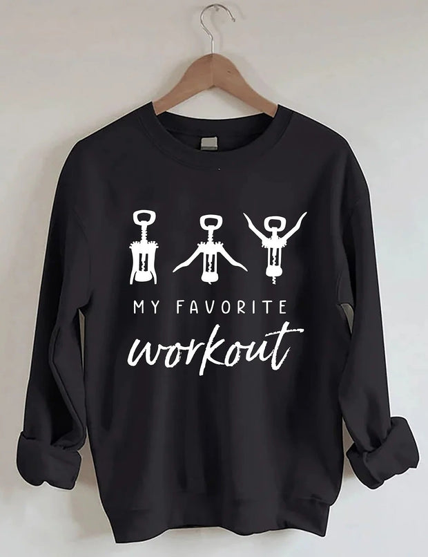 Women's Plus Size Wine Favorite Workout Sweatshirt