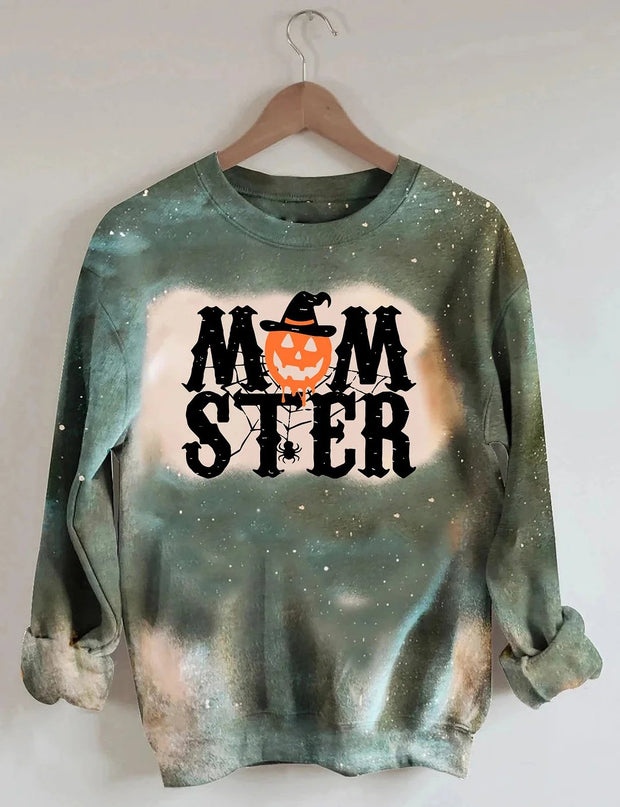 Women's Plus Size Momster Halloween Sweatshirt