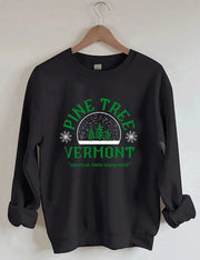 Women's Plus Size Pine Tree Vermont Christmas Sweatshirt