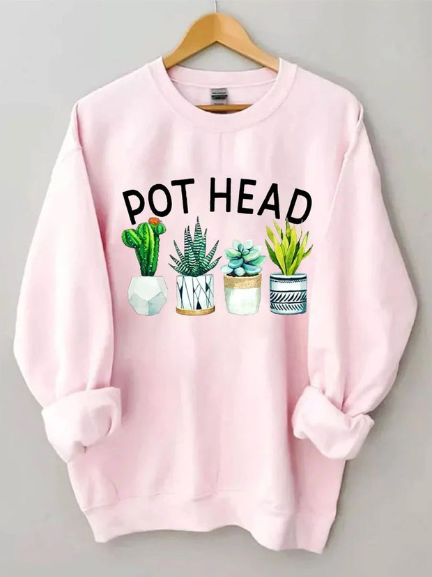 Women's Plus Size Pot Head Sweatshirt