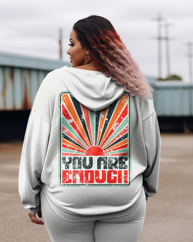 Women's Plus Sunkissed You Are Enough Hoodie