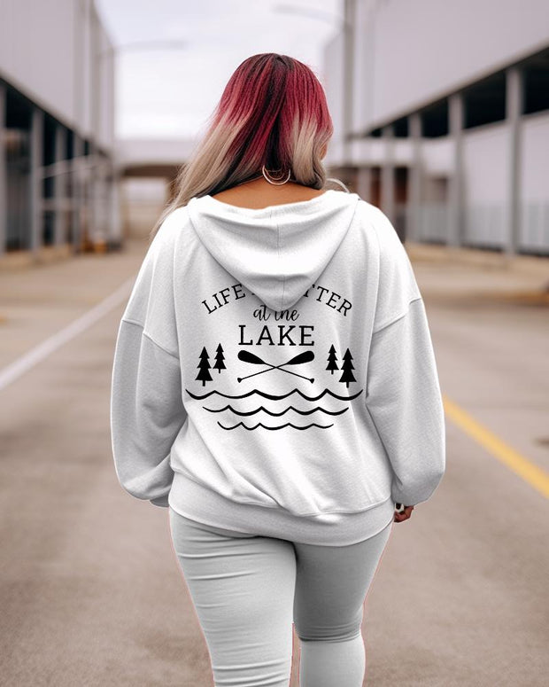 Women's Plus Life Is Better At The Lake Hoodie